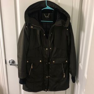 Ellen Tracy Military Green Trench/Rain Coat